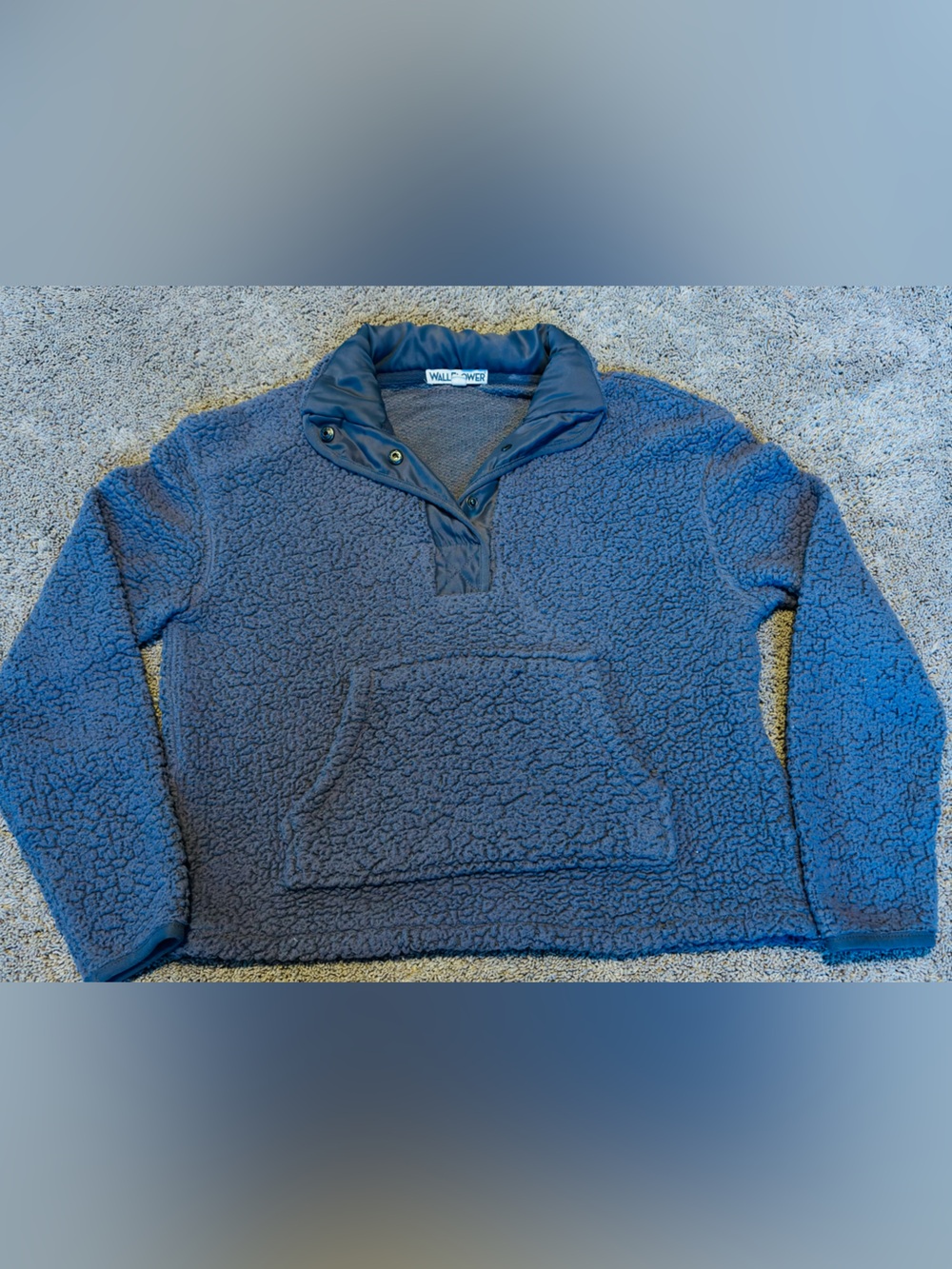Women’s Wallflower Sherpa Zip-Up Pullover Light Purple Medium